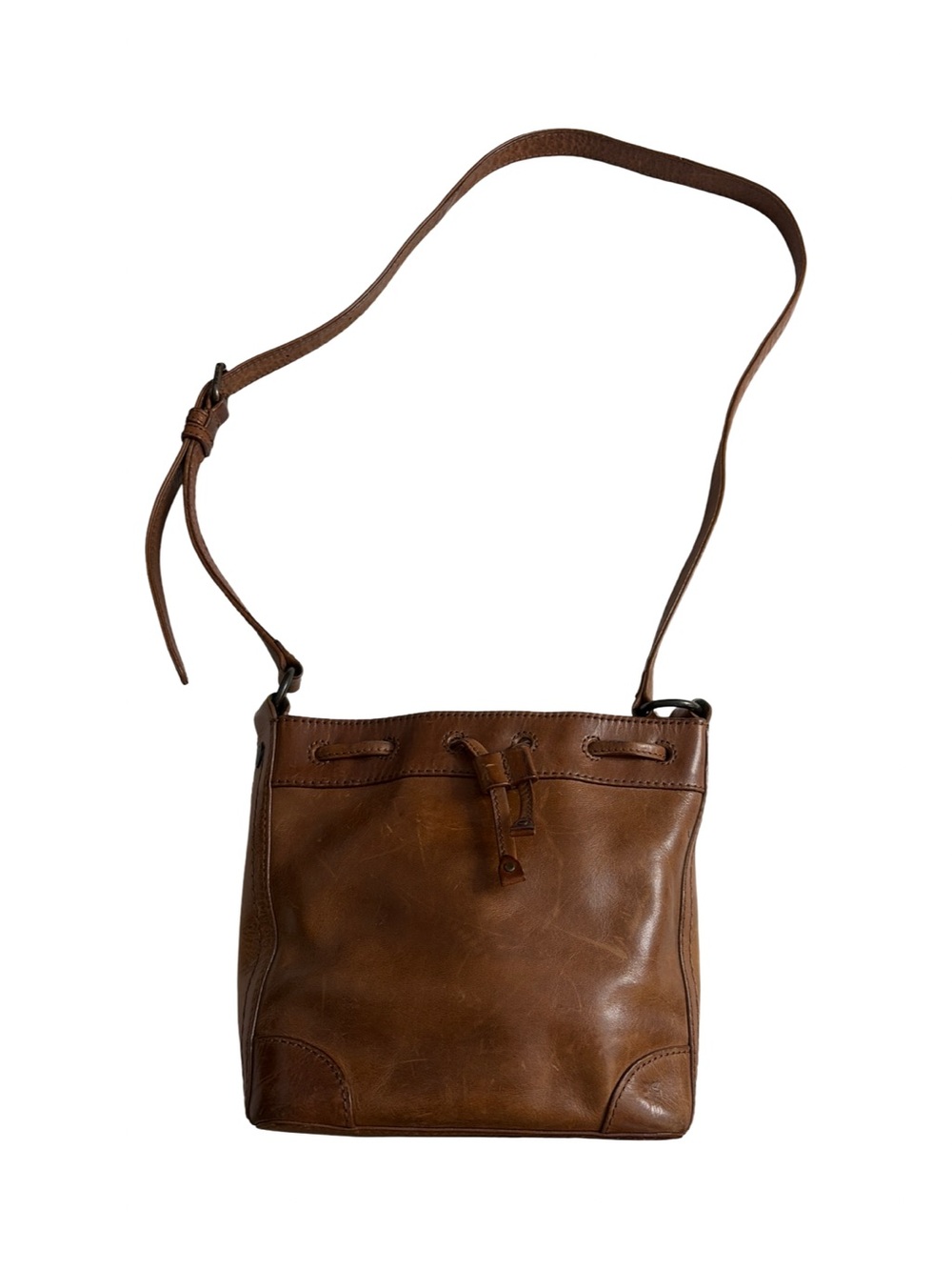 Frye Melissa Drawstring Leather Bucket Bag - Picture 9 of 9
